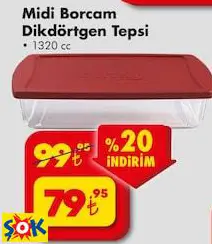 MİDİ BORCAM DİKDÖRTGEN TEPSİ • 1320 CC MİDİ BORCAM DİKDÖRTGEN TEPSİ • 1320 CC